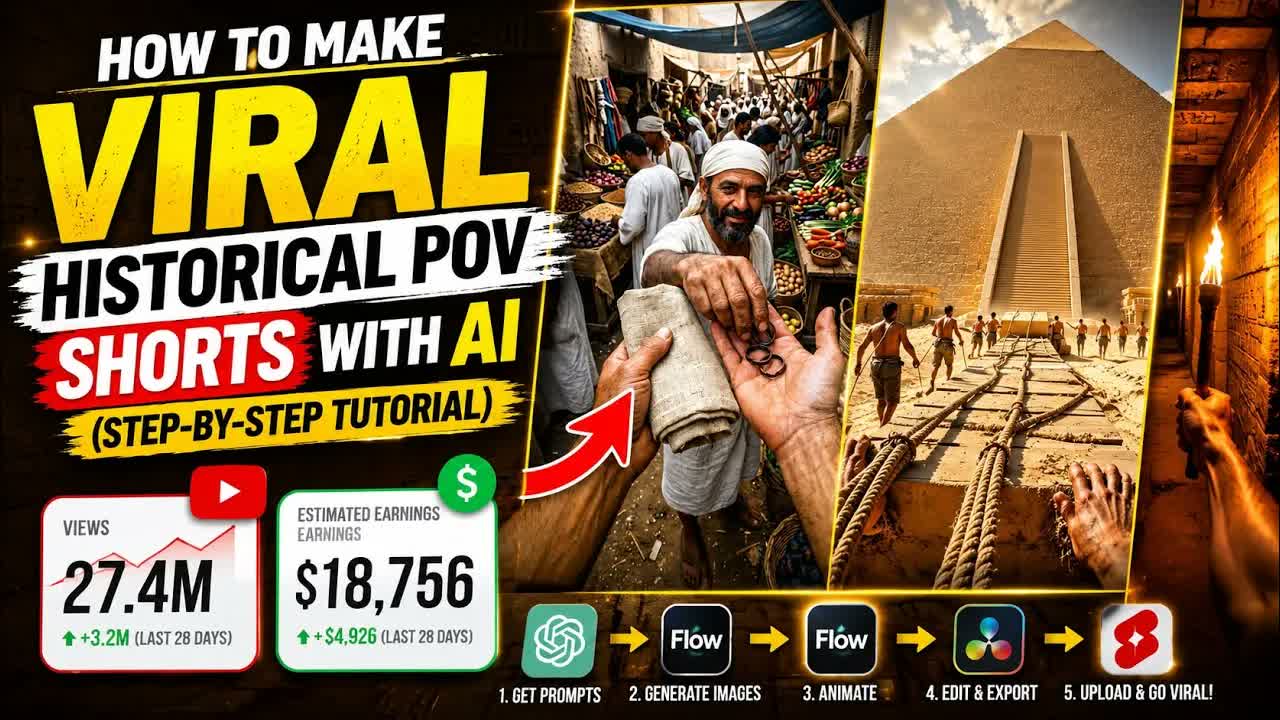 How to Make VIRAL Historical POV Shorts with AI (Step-by-Step Tutorial)