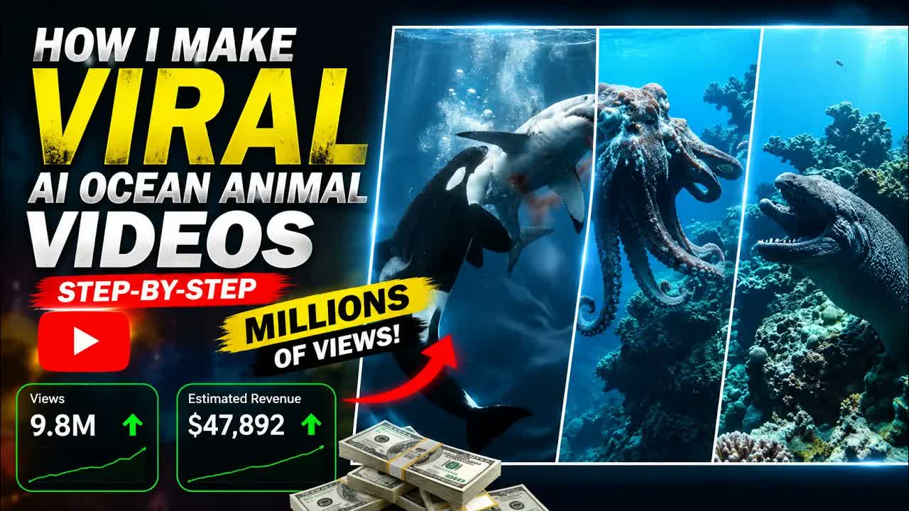 How I Make Viral AI Ocean Animal Videos That Get Millions of Views (Step-by-Step)