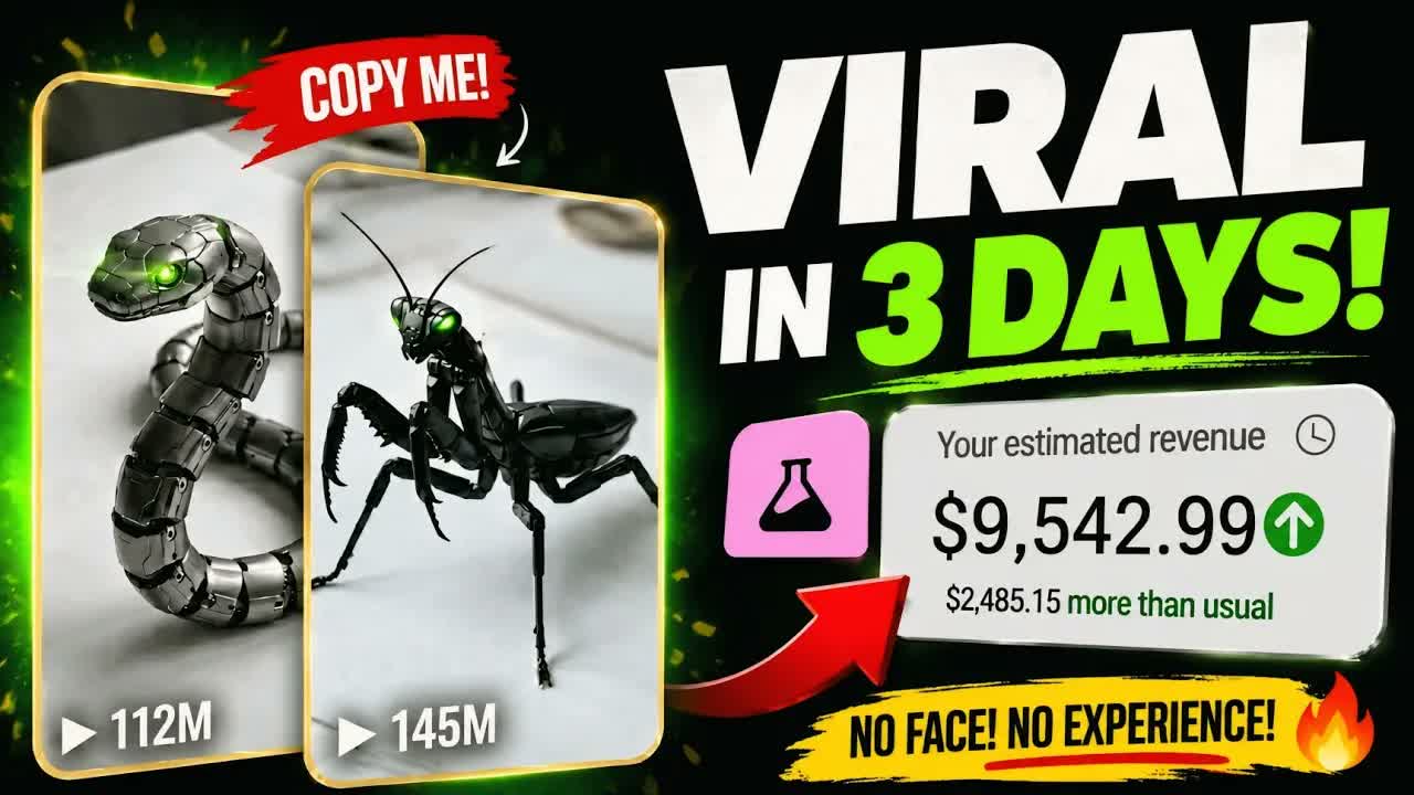 This Mechanical Toy AI Niche Gets 77M Views — I'll Show You Exactly How to Copy It