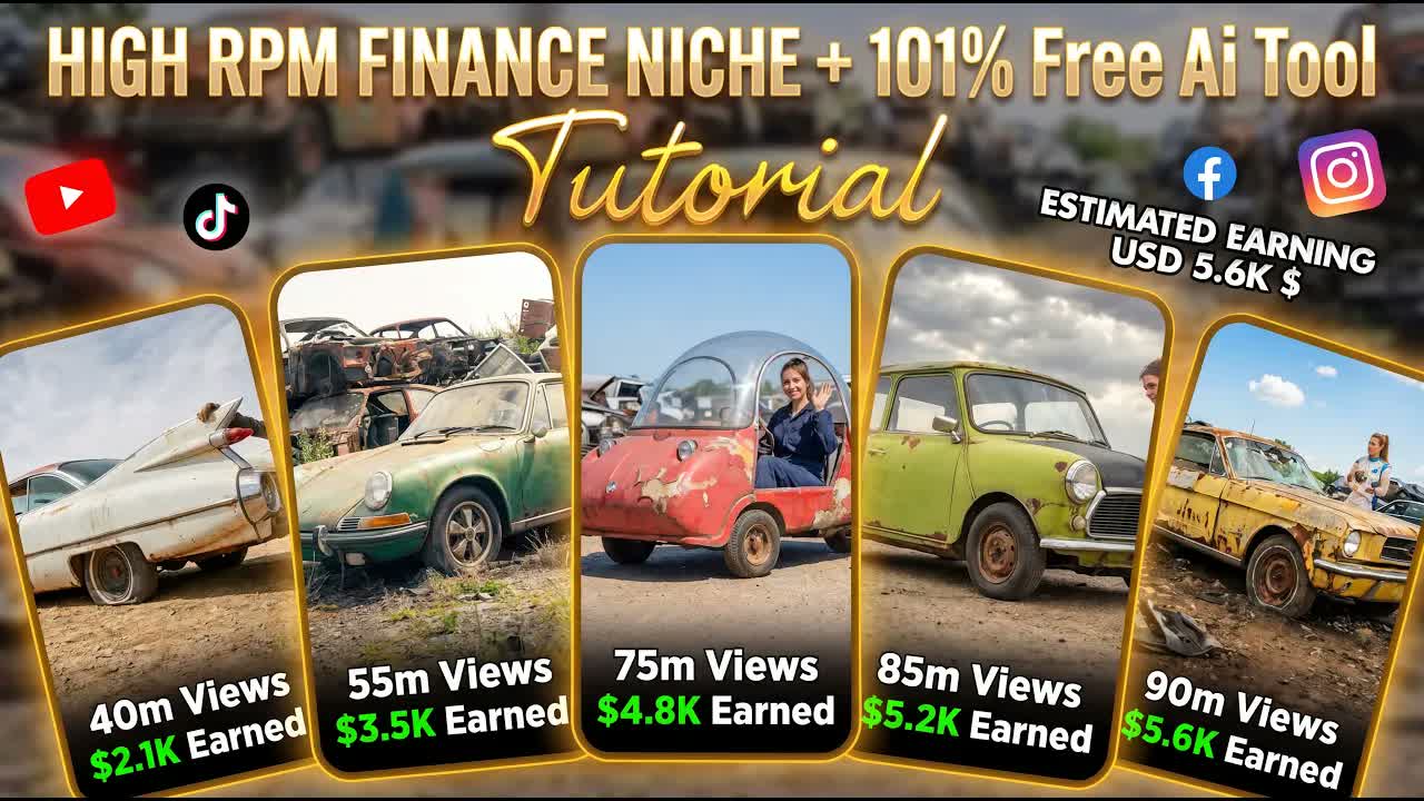 I Found a Viral Car Restoration Niche Using 100% Free AI Tool (Seedance) 🚗🔥