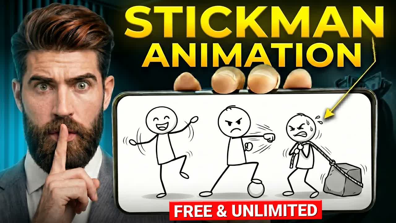How to Create Viral Stickman Animations with AI (100% Free)