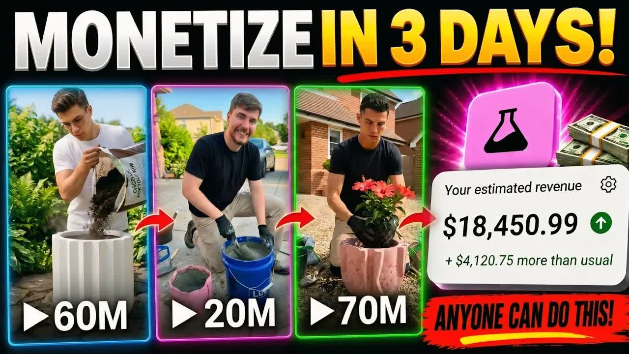How I Made a Viral Cement Planter Video With Free AI — Zero Skills Niche Exposed