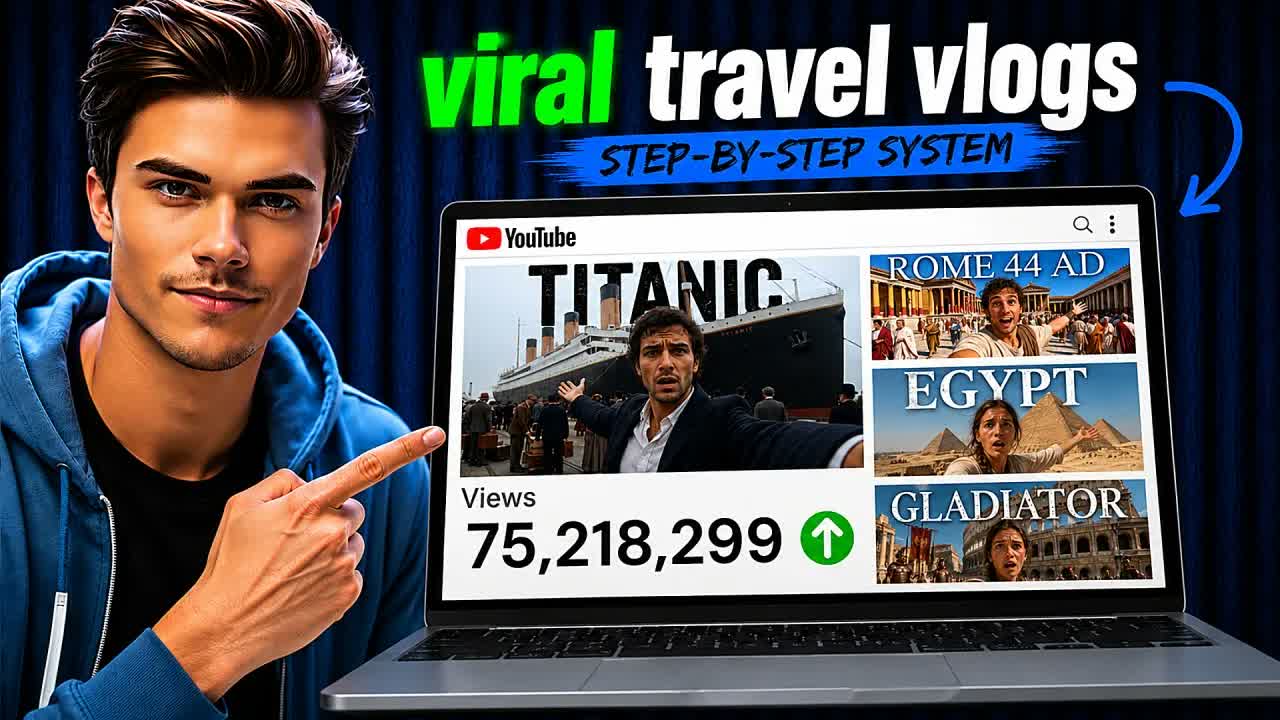 How I Make VIRAL Time Travel Vlogs Using Only AI Tools