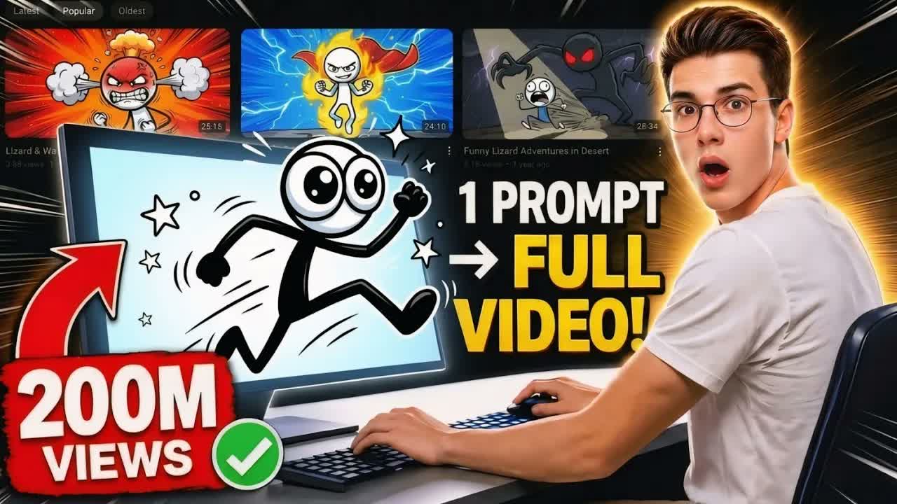 Make UNLIMITED Stickman Animations with AI 100% FREE Method